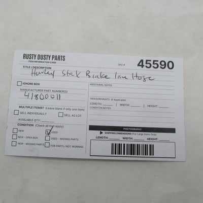 Harley Davidson OEM Stock Front Brake Line Hose ABS Pump to Master Cyl