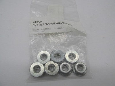 Lot of 7 Harley-Davidson OEM NOS Hex Flange Nut w/ Lock Patch 7435M