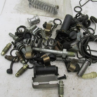 Large Mixed Lot of Vintage Brake Caliper Hardware and Reservoir Cylind