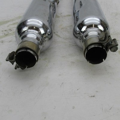 TAB Performance Harley 95-16 Touring Chrome Mufflers w/ 1 Diamond Cut