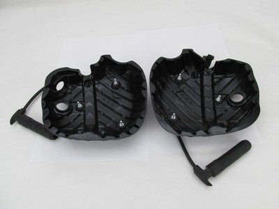 Indian OEM NOS Front Rear Rocker Box Covers, Black 5633835-266 5633834