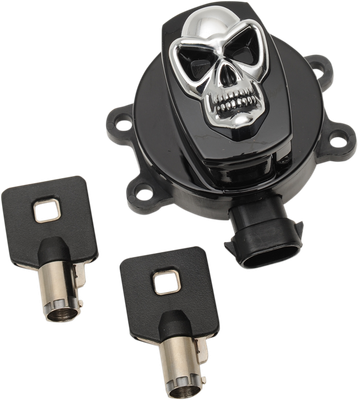 Drag Specialties Skull Ignition Switch Gloss Black 2106-0421