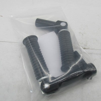 Pair of Harley Davidson OEM Black Rear Passenger Folding Footpegs Kit