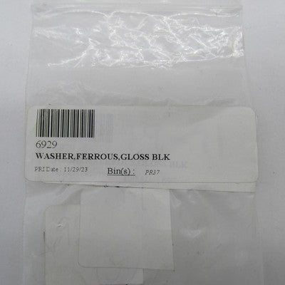 Lot of 6 Harley-Davidson OEM NOS Gloss Black Ferrous Flat Washers 6929