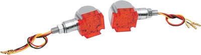 Emgo Maltese LED Marker Lights Chrome/Red 61-99155