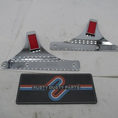 Pair Harley OEM Chrome Rigid Sissy Bar Mount Brackets 00+ FLSTC FLSTS