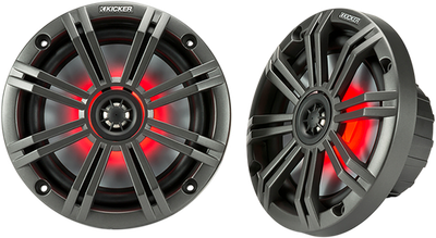 KICKER All-Weather Coaxial Speakers with LED Lighting 45KM654L