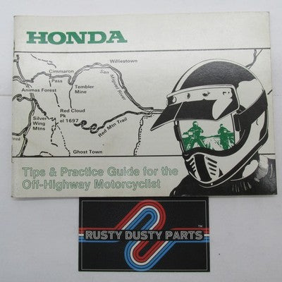 Honda 1987 Motorcycle Booklet Tips &Practice Guide For The Off-Highway