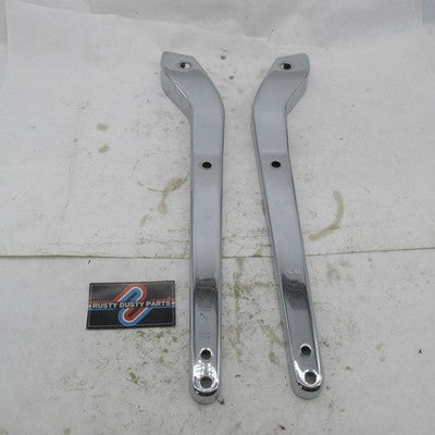 Pair Harley OEM Chrome Rear Fender Strut Covers 97-99 DYNA Super Glide