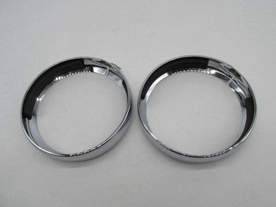 Lot of 2 Harley Genuine NOS 4.5 Inch Chrome Aux Spot Lamp Light Trim R