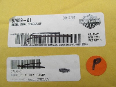 Harley Davidson Genuine NOS Road Glide Front Headlight Lamp Bezel Trim