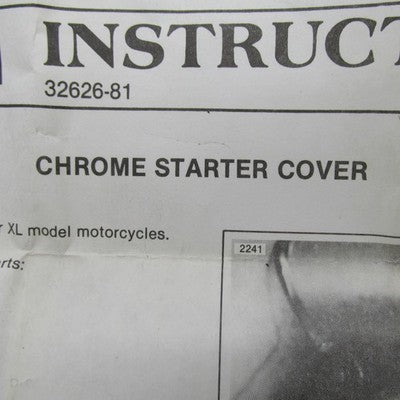 Harley Davidson OEM NOS Chrome Starter End Cap Trim Kit XL Sportster 3