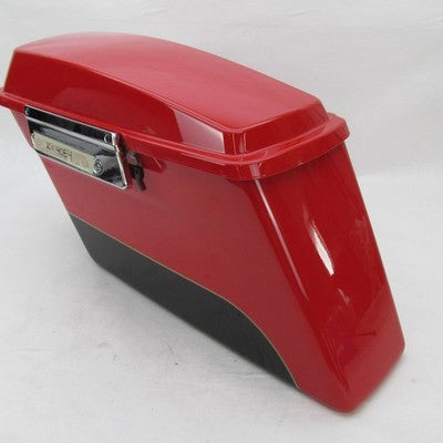 Harley OEM  2010 FLHR Road King Left Saddlebag Scarlet Red Black 90899