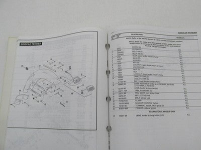 Harley-Davidson Official Factory 2007-2010 Sidecar Models Parts Catalo