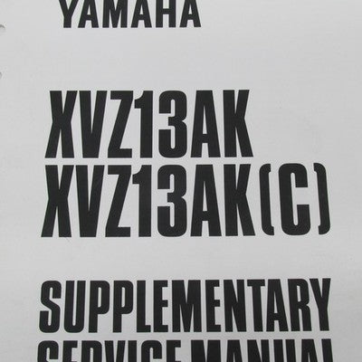 Yamaha XVZ13AK XVZ13AK(C) Supplementary Service Manual # LIT-11616-11-