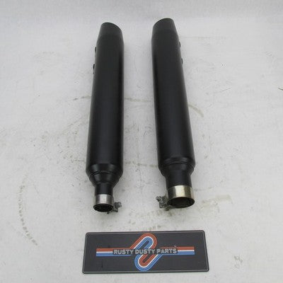 Pair of Harley Davidson OEM Blk Mufflers 17+ Touring 64900766A 6490076