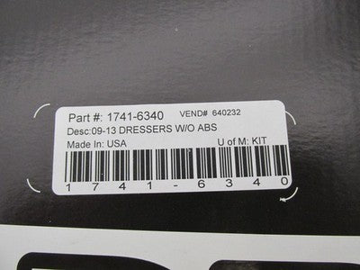 Drag Specialties Harley 2009-13 Dresser Rear NOn ABS Brake Line Kit 17