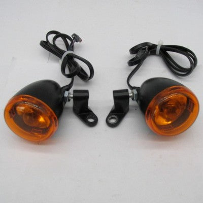 Genuine Harley-Davidson OEM Matte Black Bullet Turn Signal Light Pair