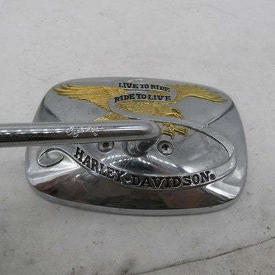 Harley Davidson OEM Gold/Chrome Live To Ride Short Stem Mirror Left 91