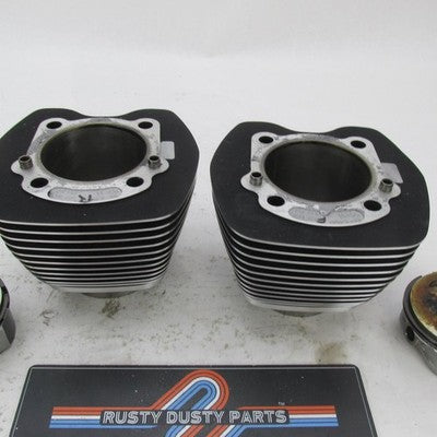 Pair of Harley OEM Engine Cylinder Jugs w/ Pistons 3.73" Bore 99-06 16