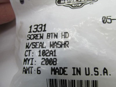 Lot of 4 Harley OEM NOS 8-32 x 3/4" Torx Button-Head Screw w/ Seal Was