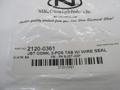 Lot of 5 NAMZ NOS 2120-0361 NJST-02P Connector 2 Wire Male