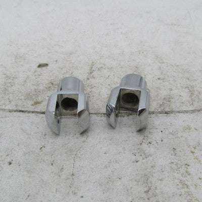 Pair of Harley Davidson Genuine NOS Chrome Footpeg Mounts Clevis Male