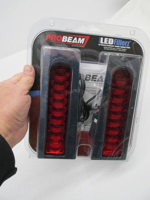 Custom Dynamics NOS ProBEAM LED Fillerz Red/Chrome 2040-2157 PB-FILL-R