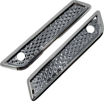 Covingtons Saddlebag Hinge Covers Chrome Diamondback C3010-C