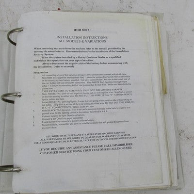 Harley Davidson Genuine 1980s-1990s Accessory Installation Instruction