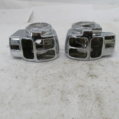 Harley Davidson Genuine NOS Complete Set Chrome Switch Housing Covers