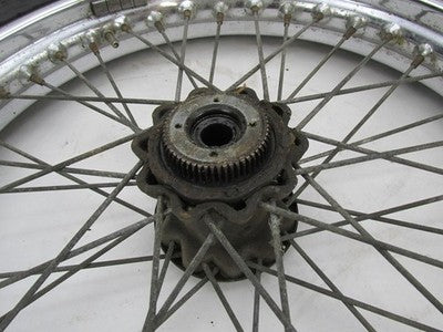 BSA A65 A50 Chrome Spoke Spoked Rear Quick Wheel w/ Challenger Tire 11