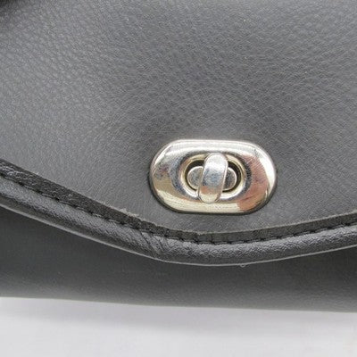 Motorcycle Windshield Turnbuckle Pouch, Black Synthetic Leather 10" x