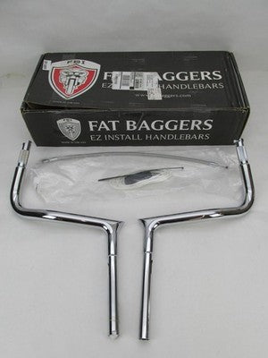 Fat Baggers NOS 909112 EZ Install Pointed Top Handlebar Kit 12" Chrome