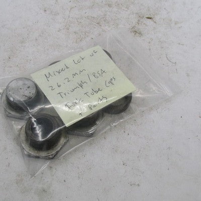 Mixed Lot of 5 Vintage OEM Triumph BSA 26.2mm Fork Tube Caps & Parts