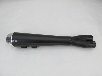 Bassani NOS Indian Scout 2 into 1 Megaphone Exhaust Short Black 8S12JB