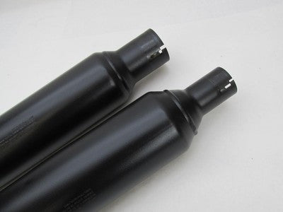 Pair of Harley-Davidson Touring Black Exhaust Mufflers 64900765B & 649