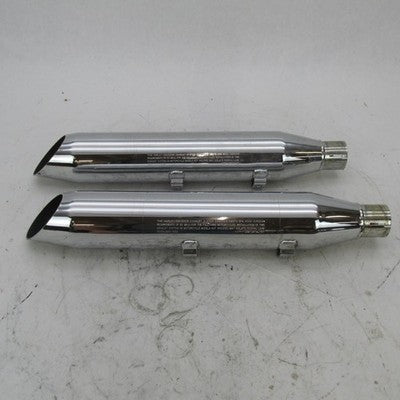 Pair of Harley Davidson OEM Sportster Slip-On Exhaust Mufflers Chrome