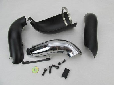 Lot of Mixed Indian OEM Exhaust Heat Shields, Chrome and Black