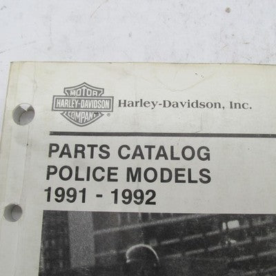 Harley Davidson Official Factory 1991 and 1992 Police Parts Catalog 99