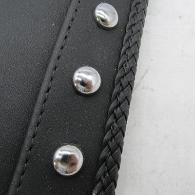 Mustang Harley 15" x 5" Studded Black Vinyl Fender Bib