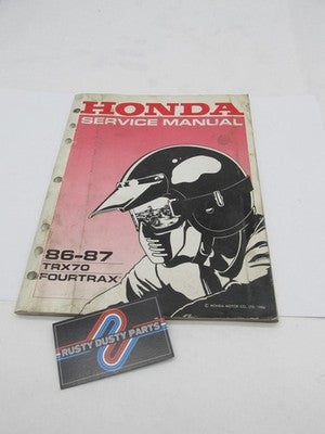 Honda Official Factory 1986-87 TRX70 Fourtrax ATV Shop Service Manual