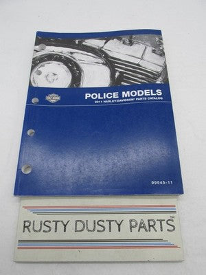 Harley-Davidson Official Factory 2011 Police Models Parts Catalog 9954