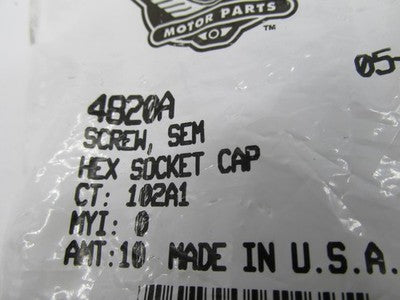 Lot of 2 Harley-Davidson OEM NOS Hex Socket Cap SEM Screws 4820A