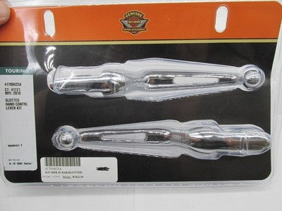 Harley Genuine OEM NOS Chrome Slotted Hand Control Lever Kit 41700425A