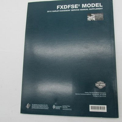 Harley-Davidson Official 2010 FXDFSE2 Service Manual Supplement 99525-