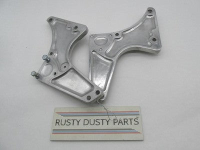 Pair of Norton Z Chrome Plate Footrest Support Brackets Commando MK3 MKIII