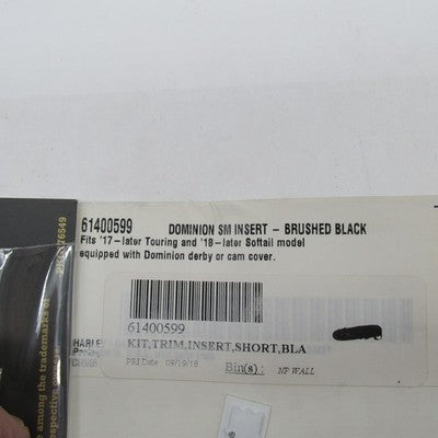 Harley Davidson OEM SM Brushed Black Dominion Derby Cam Cover Insert 6