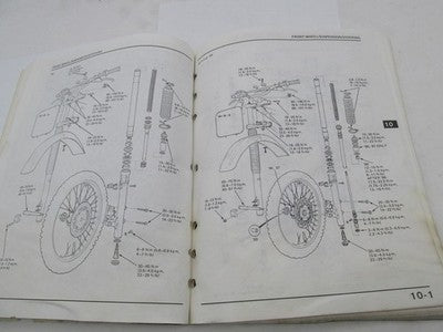Honda Official Factory 1985-1990 CR500R Shop Service Manual Book