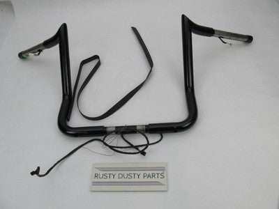 Bagger Nation NOS Pre-Wired 12" Monkey Handlebars, Black 0601-5309 MBB
